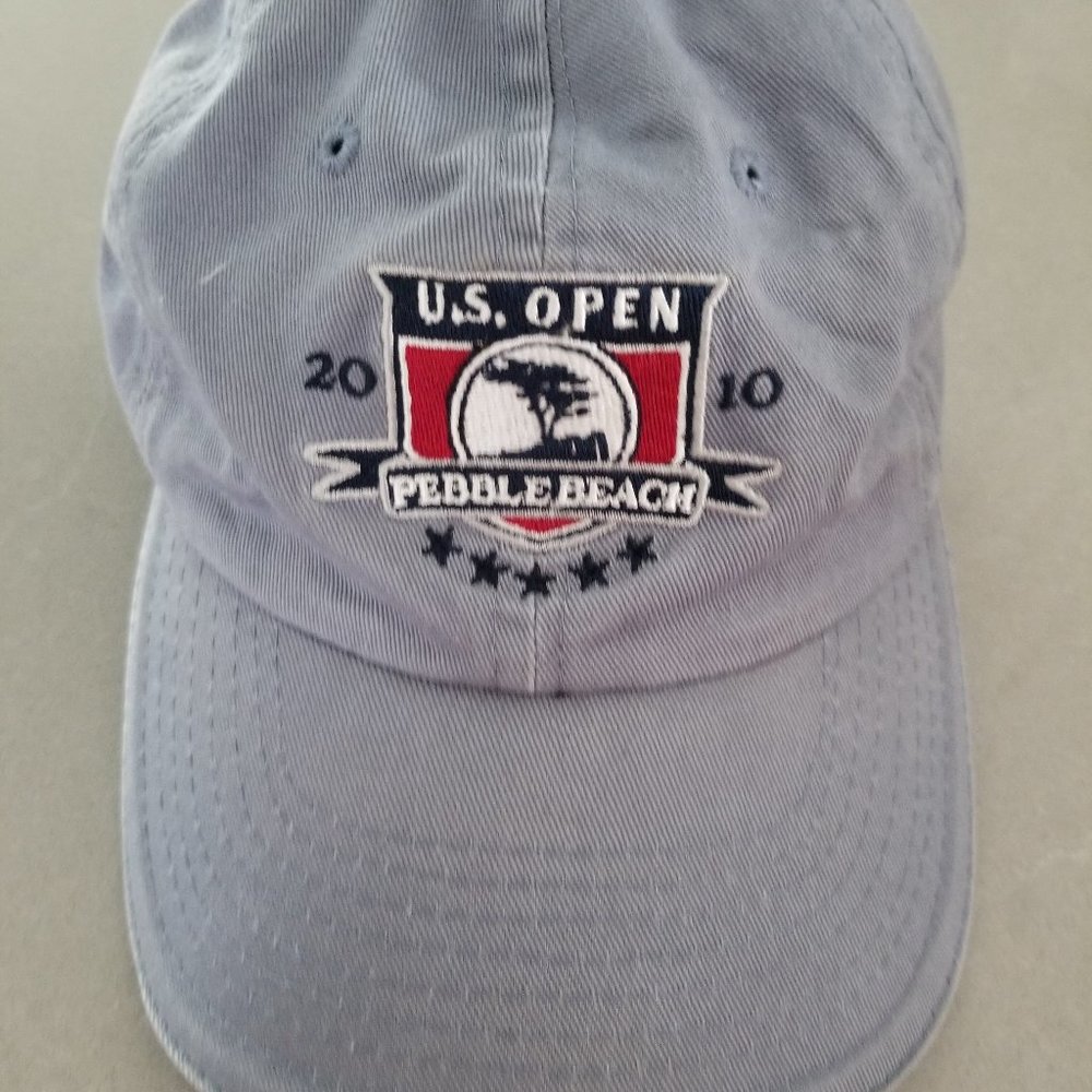 US Open Pebble Beach 2010 Blue Grey Golf USGA Member Baseball Cap Hat